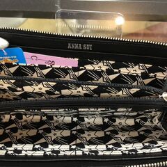 【ジャングルジャングル岸和田店】アナスイ　ANNA SUI　財布　ラウンドファスナー　ブラックの画像