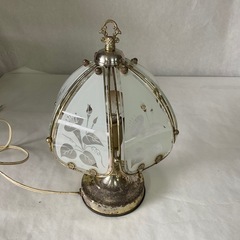 【ジャンク】朝顔柄 ランプ