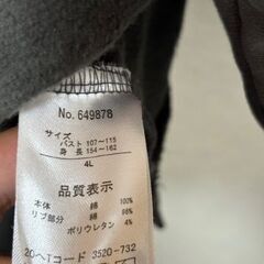 メーカー不明　パーカー　4Lの画像
