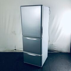 ID:rg219782 【自社配送エリア内限定】シャープ SHARP 冷蔵庫 ファミリー 中古 2017年製 3ドア 350L シルバー ファン式 両方開き SJ-W351C-S  【リユース品：状態C】【送料無料】【設置費用無料】