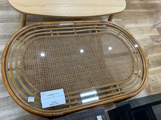 【軽トラック90分無料貸し出し】ガラス天板ラタンテーブル入荷しました！！