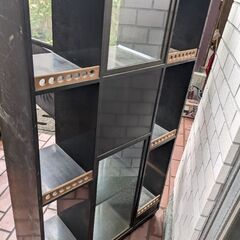 高さ128.0cm😊塗りの昭和レトロな整理棚、骨董品並べ😊😊😊の画像