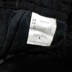◆【紳士用・スラックス】①　　《外用/薄手》　●サイズ/Ｌ。●お色/黒。　　※ウエスト部分には、紐が通って居ります。の画像