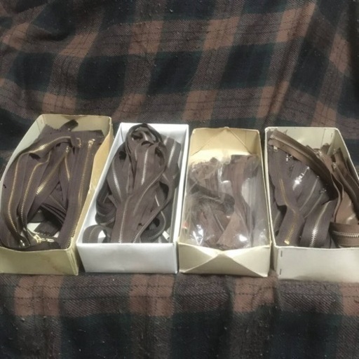 YKK製 ファスナー チャック 茶色 ブラウン 縫製アパレル用品 長さ様々 まとめ売り 現状渡し