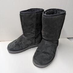YGG　ムートンブーツ　38 黒　防寒