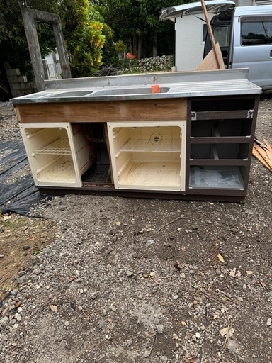 2層シンク作業台付