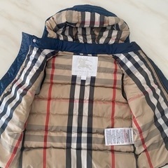 BURBERRY ダウンベスト 100サイズ　ネイビー チェック柄