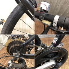 ss6947　ルイガノ クロスバイク TR LITE E 28インチ ブラック シマノ24段変速 LOUIS GARNEAU トレッキングバイク スポーツバイク 自転車 黒 フラットハンドル スポーツサイクル クロスバイク 中古の画像