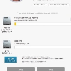 【決まりました】Apple MacPro Mid 2012 A1289 2.4GHz 6-Core 32GB/SSD480GB+HDD2TB/macOS High Sierraの画像