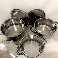 【未使用新品】ステンレス調理器具 深鍋 カレー鍋 ばら売り 780円～1000円の画像