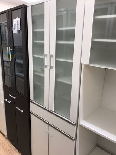 ★ジモティ割あり★ 食器棚   ホワイト  H178×W60×D40   クリーニング済み KJ6913