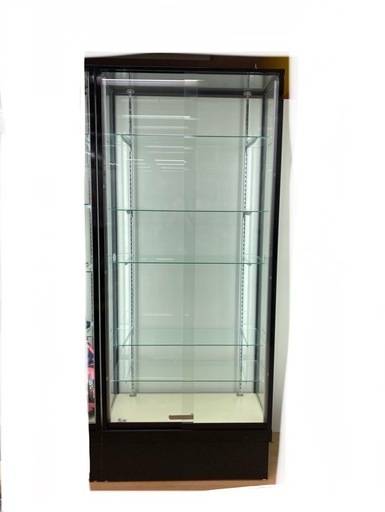 【引き取り1/15まで】ガラスショーケース ハイケース 高さ190cm/212cm 幅90cm 照明付き 店舗什器 ディスプレイ