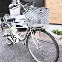 【お渡し予定決まりました。】バッテリー新品！！電動アシスト自転車　パナソニック　リチュウムViVi DX  24インチ　シルバー　バッテリー6.6Ahの画像