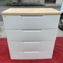 ※画像要確認No.r165 ウッドトップチェスト 4段収納ケース