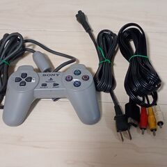 プレイステーション　完動品　PS　本体　コントローラー×１　配線の画像