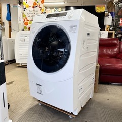 【超美品‼️】シャープ 2021年製 10.0/6.0kgドラム式洗濯乾燥機 洗濯機 ヒーター乾燥 プラズマクラスター ホワイト♪