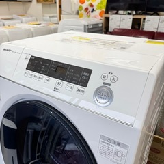 【超美品‼️】シャープ 2021年製 10.0/6.0kgドラム式洗濯乾燥機 洗濯機 ヒーター乾燥 プラズマクラスター ホワイト♪