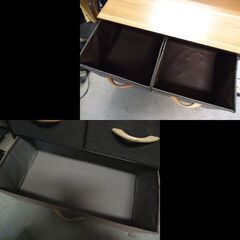札幌お引き取り限定◆家具◆ビーカム◆カラー チェスト 2段ワイド◆布張り◆W87.5 D30 H58の画像