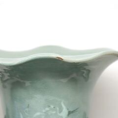 青龍・高麗青磁・青磁器・壺型花器・双耳壺・透かし壺・No.210912-001の画像