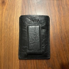 【新品】【美品】 FOSSIL マネークリップ付きマグネティックカードケース 黒の画像