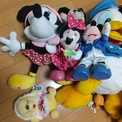 レトロ大ぬいぐるみディズニーランド購入ミッキーマウスドナルドダックぬいぐるみの画像