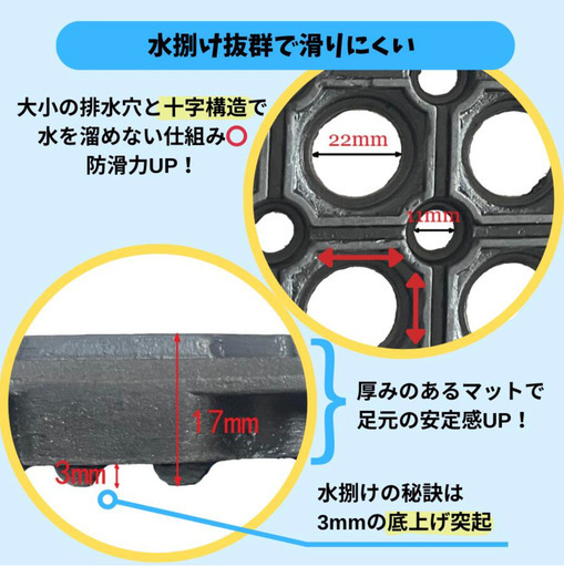 ラバーマット 10枚セット 1m×1m