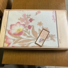 ☆値下げ☆K2411-434 毛布調シーツ 保管時に汚れあり   の画像