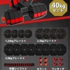 【決定済み】ダンベルセット 40kg（20kg×2） 【引取り限...