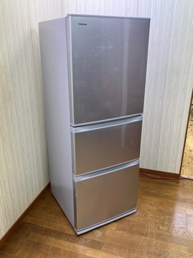 激安3ドア!! 売れ筋冷凍庫!! TOSHIBA 340L GR-H34S 2015年 右開き 家電 キッチン家電 冷蔵庫