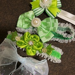 ペット用リボンアクセサリー トリミングチョーカー 4点セット　未使用