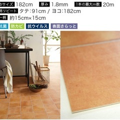 決まりました🙇‍♀️⑫テラコッタ柄、大理石柄(白)のビニール床シート1.8×3M程 の画像