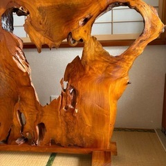 一枚板　衝立　天然木の画像