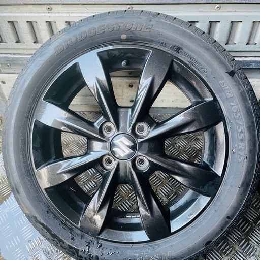 スズキ　ソリオ　純正　アルミホイール　BRIDGESTONE NEXTRY 165/55R15 夏タイヤ　2022年製　15インチ　