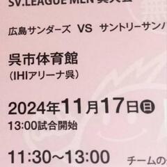 バレー観戦チケット　