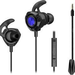 【新品】ゲーミングイヤホン マイク付き 3.5mm 軽量 重低音...