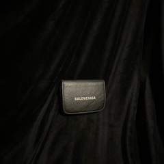 BALENCIAGA ミニ財布 黒 レザー