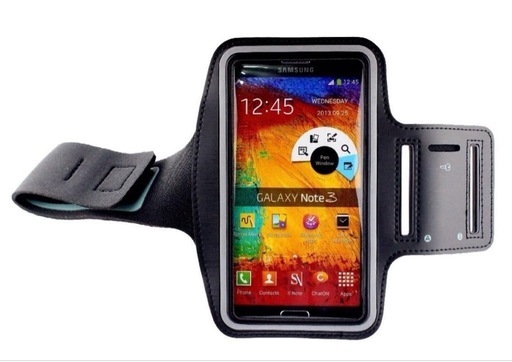 Android iPhone アームバンドケース ブラック
