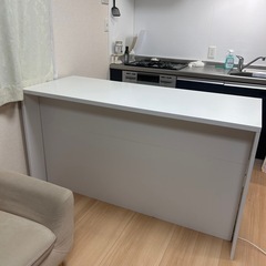 【無料】キッチンカウンター 150㎝　ホワイトの画像