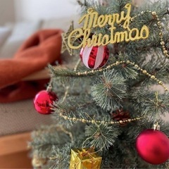 クリスマスツリー　オーナメント　装飾　デコレーション　レッドゴールド系の画像