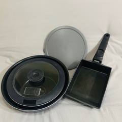 【売約済み】アイリスオーヤマ フライパン 鍋 6点セット IH対...
