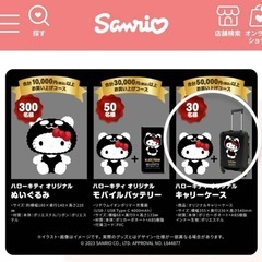 限定品　ハローキティ　50周年　サンリオ　パンダ　ぬいぐるみ　スーツケースの画像