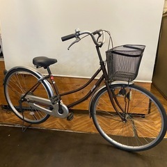 26インチ　シングルギア　ブラウン