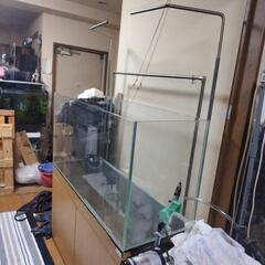 ADA120cm水槽.水槽台、ガーデンマット、ソーラースタンド2...