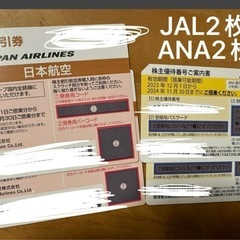 JAL ANA 株主優待　飛行機