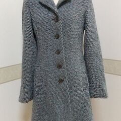 　H&M　婦人ロングコート　総裏付き　細身　９号くらい　