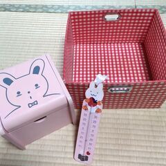 うさぎグッズ２点＆収納ケース１点  ルーム用ペーパーホルダー  ...