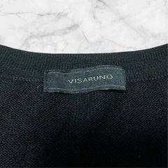 ビサルノ❤ノースリーブニット　セーター　ハウンドトゥース柄 Vネックの画像