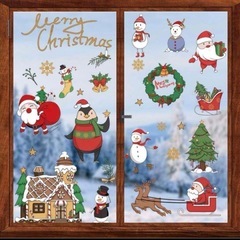 【新品未使用】⭐️クリスマス⭐️ステッカー 飾り DIY 窓 ガ...