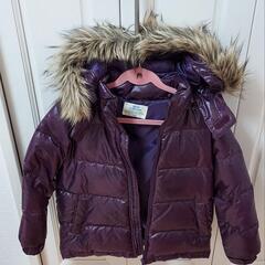 UNIQLO　紫　フード取り外し　中綿ダウンジャケット