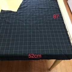 チェック柄のはぎれ布　ストレッチ